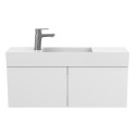 Тумба підвісна MINIMA біла матова з умивальником TONI 850