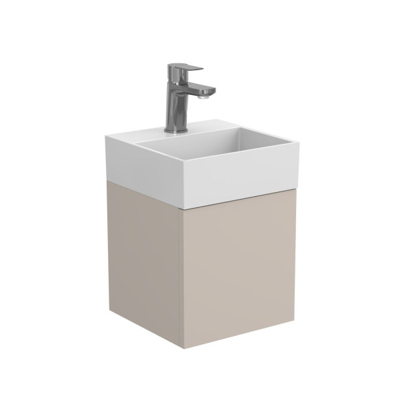 Тумба підвісна MINIMA сіра з умивальником TONI 300