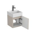 Тумба підвісна MINIMA сіра з умивальником TONI 300