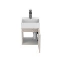 Тумба підвісна MINIMA сіра з умивальником TONI 300