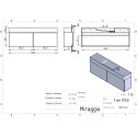 Тумба підвісна MINIMA МДФ фарбований Білий 0300n, soft-touch з умивальником TONI 1050