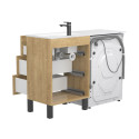 Тумба підлогова TESSA Дуб Гамільтон з умивальником JESSEL 1200 R