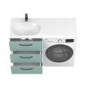 Тумба підлогова TESSA Зелена з умивальником NEW YORK 1200 L