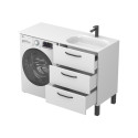 Тумба підлогова TESSA Біла з умивальником LAKE 1250 R