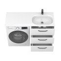 Тумба підлогова TESSA Біла з умивальником LAKE 1250 R