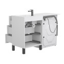 Тумба підлогова TESSA Біла з умивальником LAKE 1250 R