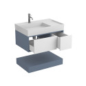Тумба підвісна DUO Сірий з умивальником SOUL 800