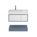 Тумба підвісна DUO Сірий з умивальником SOUL 800