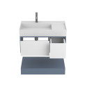 Тумба підвісна DUO Сірий з умивальником SOUL 800