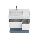 Тумба підвісна DUO Сірий з умивальником SOUL 800