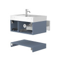 Тумба підвісна DUO Сірий з умивальником SOUL 800