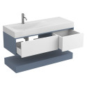 Тумба підвісна DUO Сірий з умивальником VIOLA 1200 L