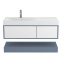 Тумба підвісна DUO Сірий з умивальником VIOLA 1200 L