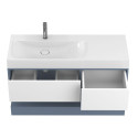Тумба підвісна DUO Сірий з умивальником VIOLA 1200 L