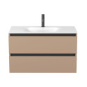 Тумба підвісна NATURA капучіно, з умивальником JESSEL 900