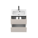 Тумба підвісна NATURA кашемір, ДСП з умивальником DELLA 600