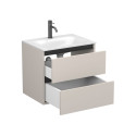 Тумба підвісна NATURA кашемір, ДСП з умивальником JESSEL 600