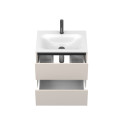 Тумба підвісна NATURA кашемір, ДСП з умивальником JESSEL 600