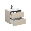 Тумба підвісна NATURA кашемір, МДФ, з умивальником JESSEL 600
