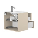Тумба підвісна NATURA кашемір, МДФ, з умивальником JESSEL 600