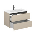 Тумба підвісна NATURA кашемір, МДФ, з умивальником DELLA 800