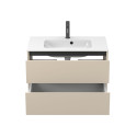 Тумба підвісна NATURA кашемір, МДФ, з умивальником DELLA 800