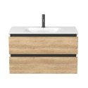 Тумба підвісна NATURA Дуб Небраска з умивальником JESSEL 900