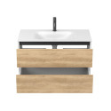 Тумба підвісна NATURA Дуб Небраска з умивальником JESSEL 900