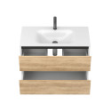 Тумба підвісна NATURA Дуб Небраска з умивальником JESSEL 900