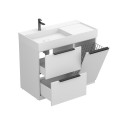 Тумба підлогова ALBA Біла з умивальником SOUL 1000