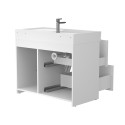 Тумба підлогова ALBA Біла з умивальником SOUL 1000
