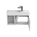 Тумба підвісна AURA біла матова з умивальником TONI 650