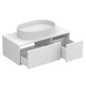 Тумба підвісна CLOUD 900 Біла матова з умивальником KIRA