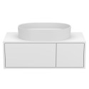 Тумба підвісна CLOUD 900 Біла матова з умивальником KIRA