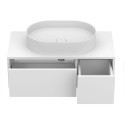 Тумба підвісна CLOUD 900 Біла матова з умивальником KIRA