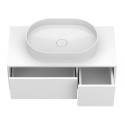 Тумба підвісна CLOUD 900 Біла матова з умивальником KIRA