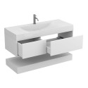 Тумба підвісна DUO Біла з умивальником FLY 1200