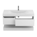 Тумба підвісна DUO Біла з умивальником FLY 1200