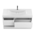 Тумба підвісна DUO Біла з умивальником FLY 1200