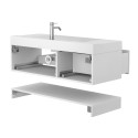 Тумба підвісна DUO Біла з умивальником FLY 1200