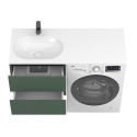 Тумба підвісна LUMO Ліс зелений з умивальником LAKE 1250 L