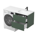 Тумба підвісна LUMO Ліс зелений з умивальником NEW YORK 1200 R