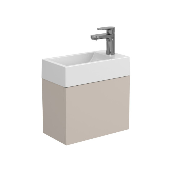 Тумба підвісна MINIMA сіра з умивальником FARO