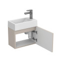 Тумба підвісна MINIMA сіра з умивальником FARO