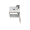 Тумба підвісна MINIMA сіра з умивальником FARO