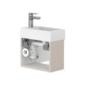 Тумба підвісна MINIMA сіра з умивальником FARO