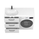 Тумба підлогова TESSA Біла з умивальником NEW YORK 1200 L