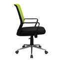 Крісло Фрайдей Хром М-1 (Tilt Сітка чорна + зелена