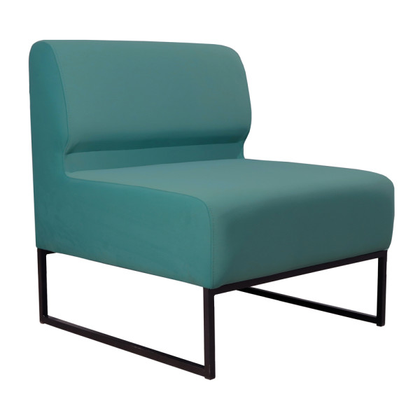 Диван Лаунж Комплектація Одинарний Зі Спинкою Карас Чорний Оббивка Зеніт 17