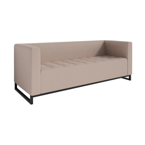 Диван Спейс Комплектація Потрійний На Металокаркасі Чорний Оббивка Палаззо Нюде